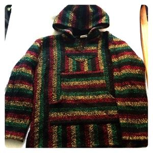 Woven Rasta Stripe Hoodie
